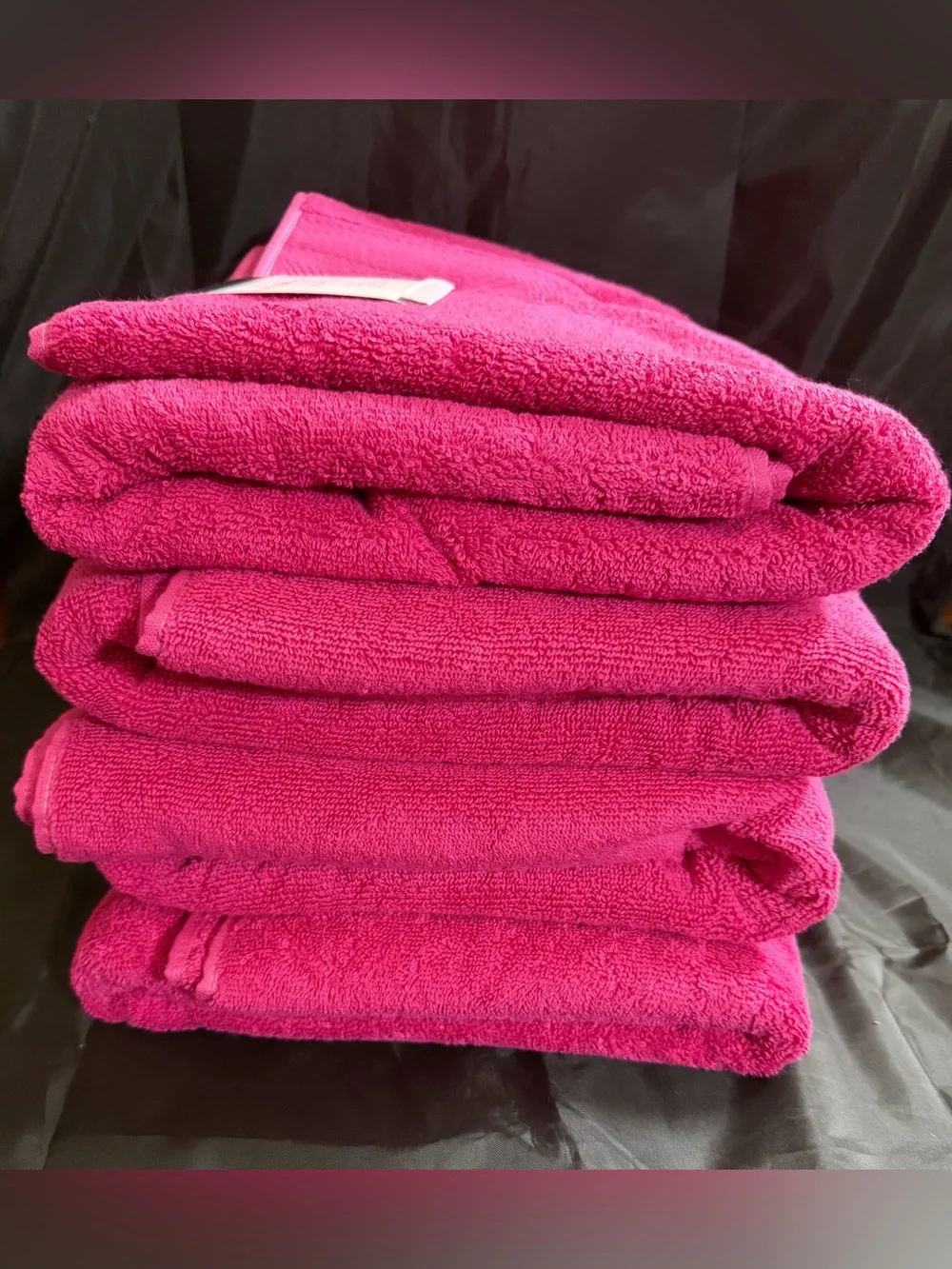 Tommy Hilfiger 10 Piece Vibrant Pink Cotton Bath Towel and Wash Cloth Set